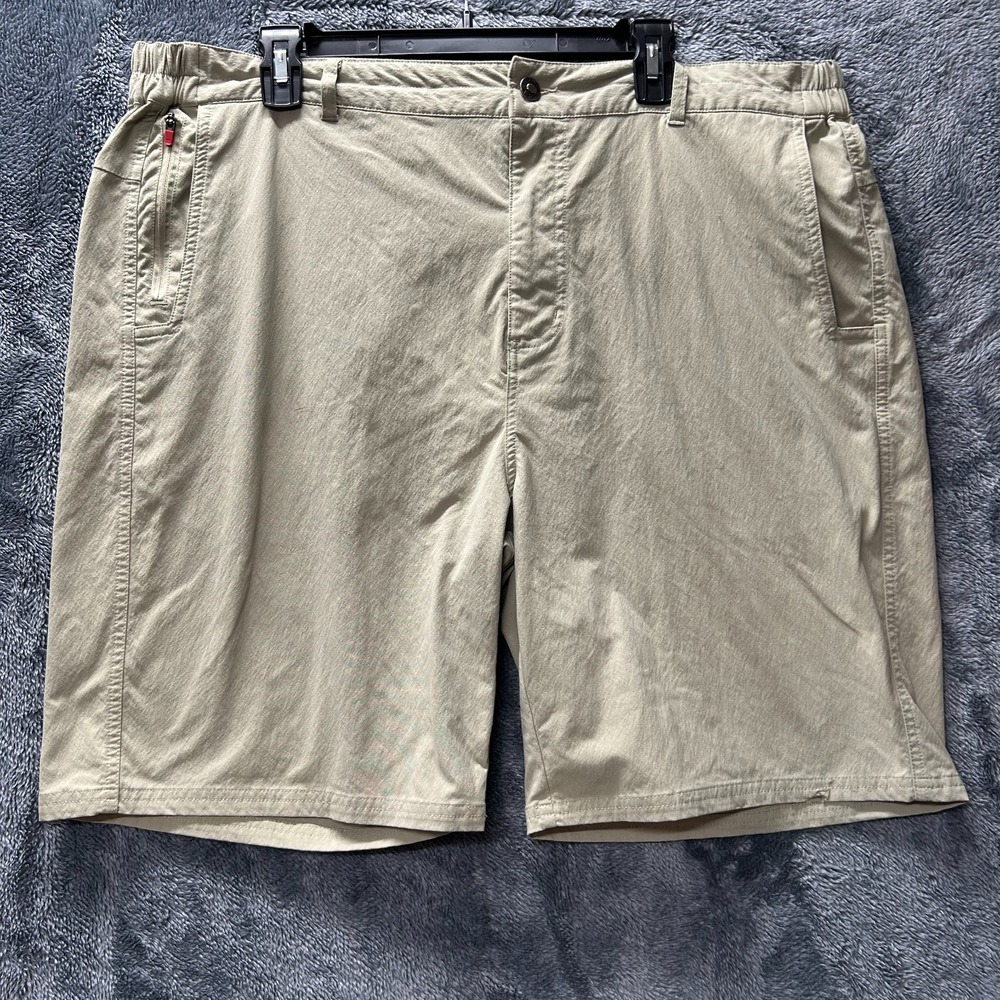 Duck Camp Mens Size 2XL Beige Sage Performance Athletic Shorts (S2)